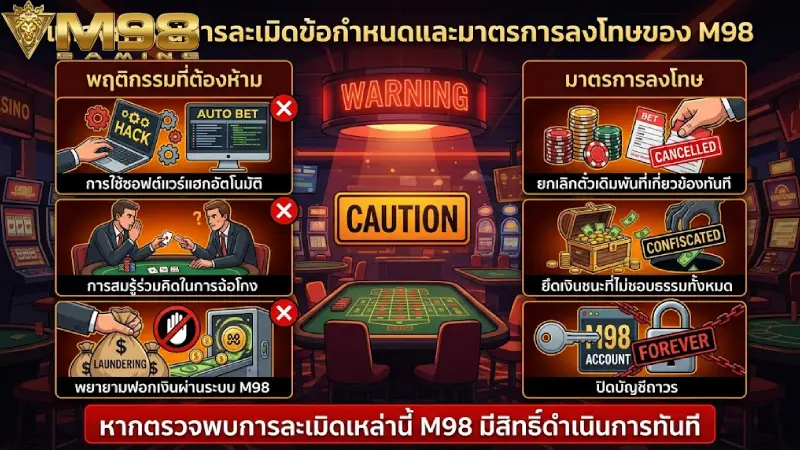 การกระทำที่ผิดข้อตกลงและมาตรการลงโทษของ M98