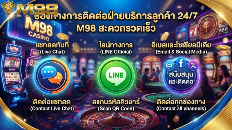 ช่องทาง ติดต่อฝ่ายบริการลูกค้า 24 ชม M98 ที่ได้รับความนิยมสูงสุด